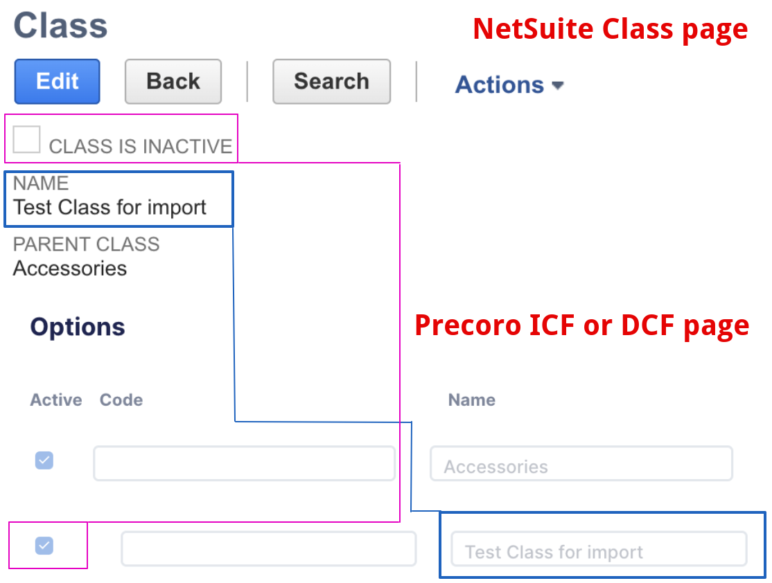 NetSuite Classes Integration